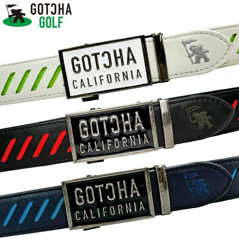 ガッチャゴルフ メンズ ホールレスベルト パンチングロゴ 裏メッシュ 252GG8104【新品】UAAR GOTCHA GOLF ゴルフ御召しもの メンズウェア