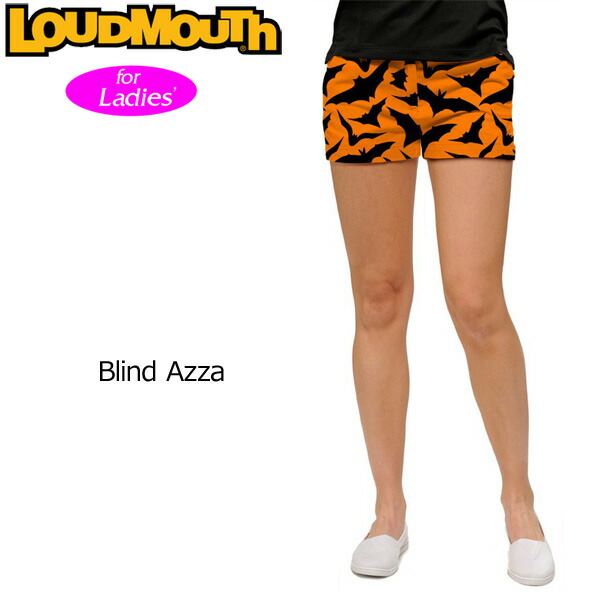 【メール便発送】レディース　ウドマウス　ホットパンツ/ミニパンツ　派手な　Blind　Shorts　【新品】Loudmouth　目立つ　ブラインド　柄　派手　個性的　アザ　Azza　Mini　ボトムス
