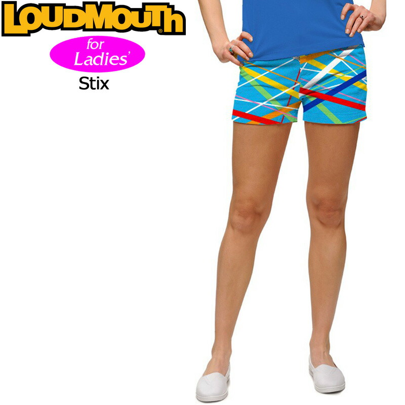 メール便発送 レディース ラウドマウス ホットパンツ ミニパンツ Stix スティックス 096 インポート 新品 17ss Loudmouth レディス 女性用 ゴルフウェア Mini Shorts派手 派手な 柄 目立つ 個性的 Off Tajikhome Com
