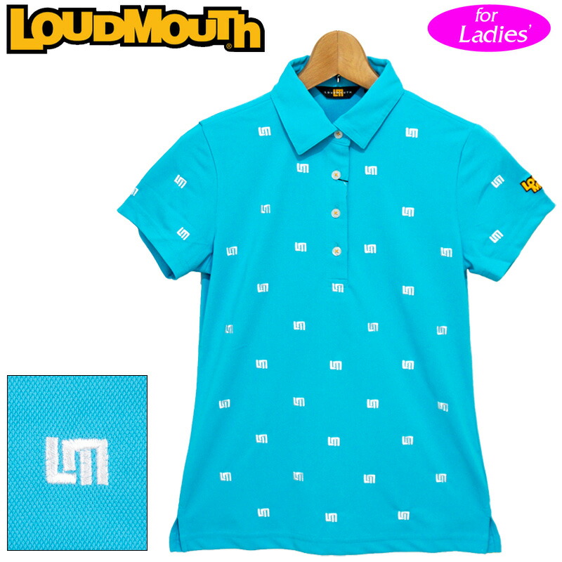 ラウドマウス レディース 半袖 ポロシャツ 吸水速乾 UVカット ライトブルー 760655(996) 20SS Loudmouth ゴルフウェア %off