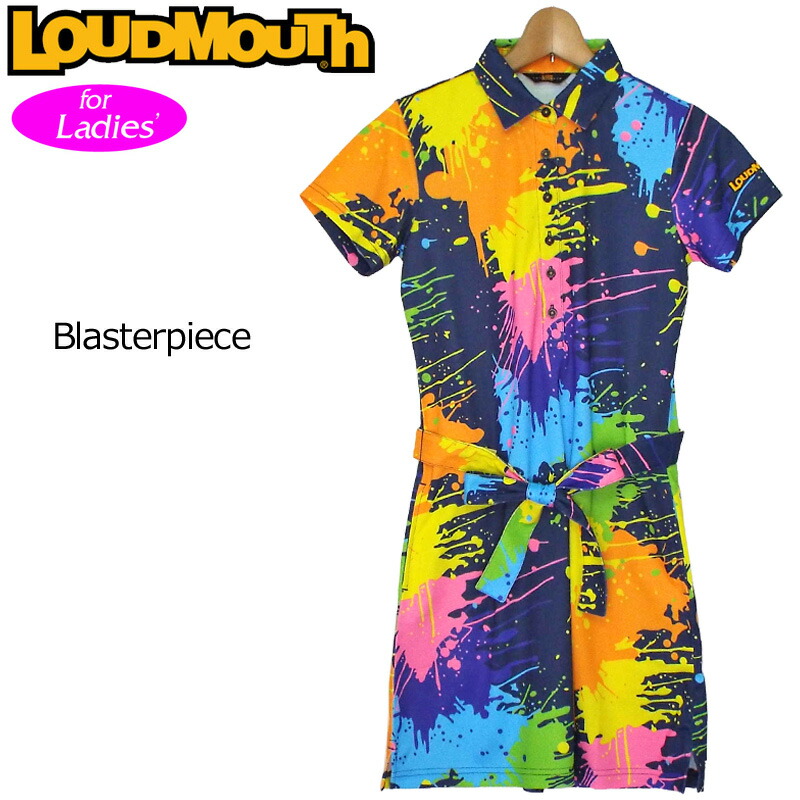 新品同様 トップス ゴルフウェア レディス 女性用 スカート Loudmouth 19ss 春夏 日本規格 新品 1 ブラスターピース Blasterpiece 半袖ワンピース レディース ラウドマウス ボトムス Off 個性的 目立つ 柄 派手な 派手 レディースウェア