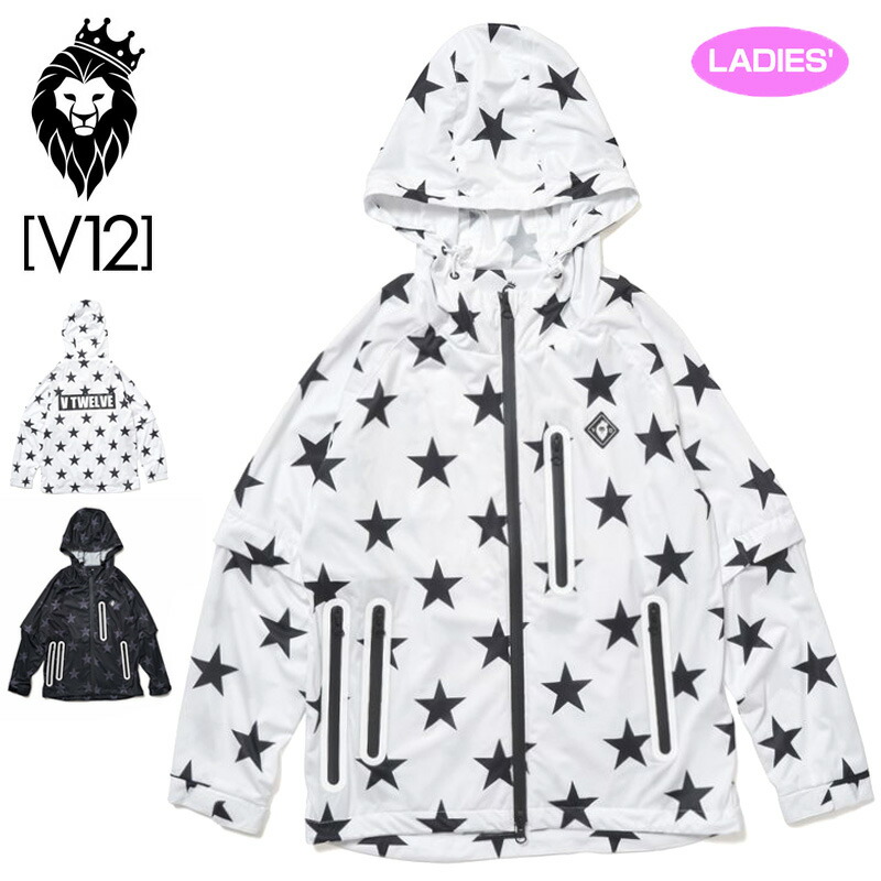 V12 ゴルフ ヴィ・トゥエルヴ レディース 高耐水圧 レインジャケット ALL STAR RAIN JKT V122110-JK02 【新品】QAAR レインウェア V12 GOLF STAR はやりっ児