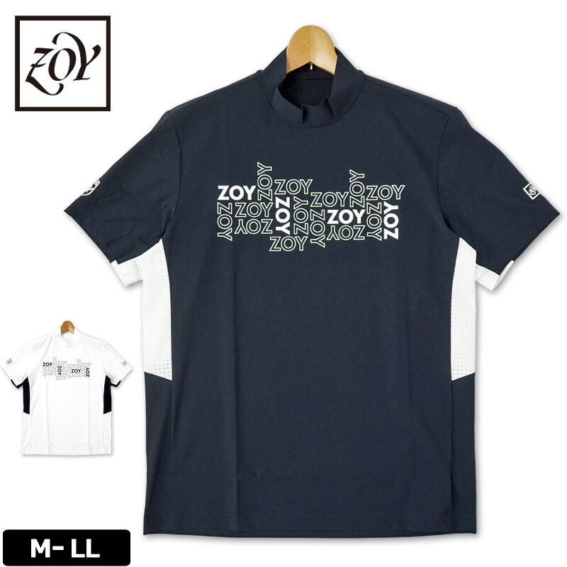 ZOY ゾーイ メンズ 速乾 当たること冷感 UV モックネック 半袖プルオーバー 071412002 【電子メール便送りとどける】【新品】QAAR ゴルフお召しもの メンズウェア トップス 半そで
