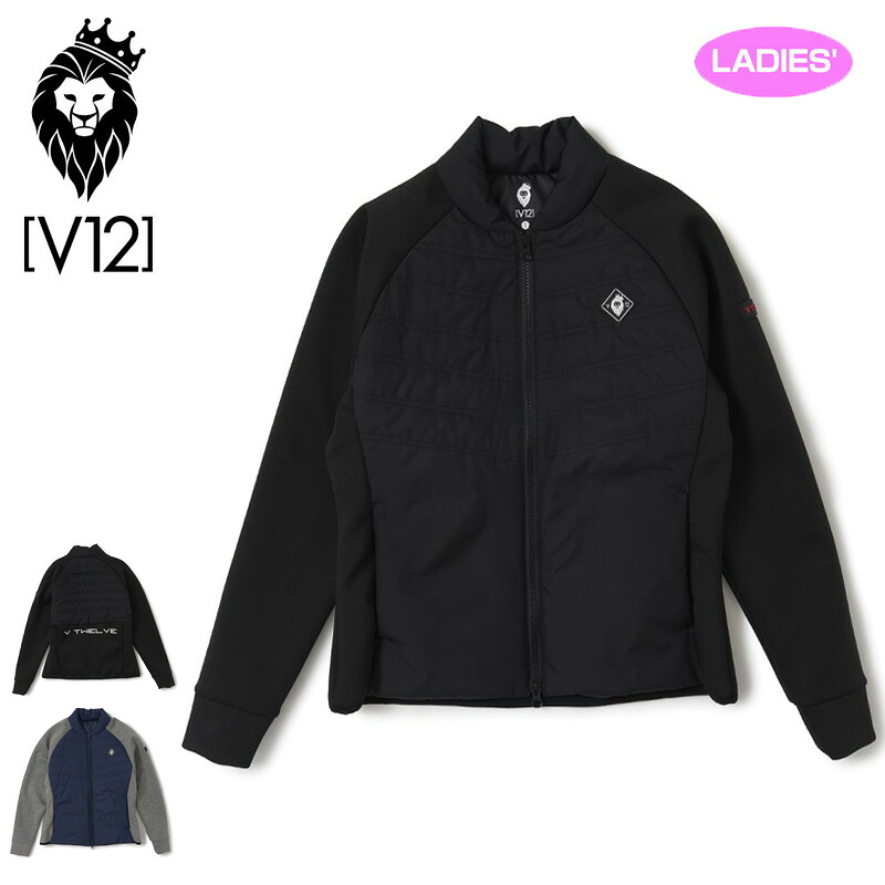 V12 ゴルフ レディース フルジップ 中綿 ハイブリッド ジャケット HYBRID JKT V122120-JK06 ヴィ・トゥエルヴ 【新品】QCBR ゴルフウェア ブルゾン トップス アウター V12GOLF NOV1｜サードウェイブ ゴルスポスタイル