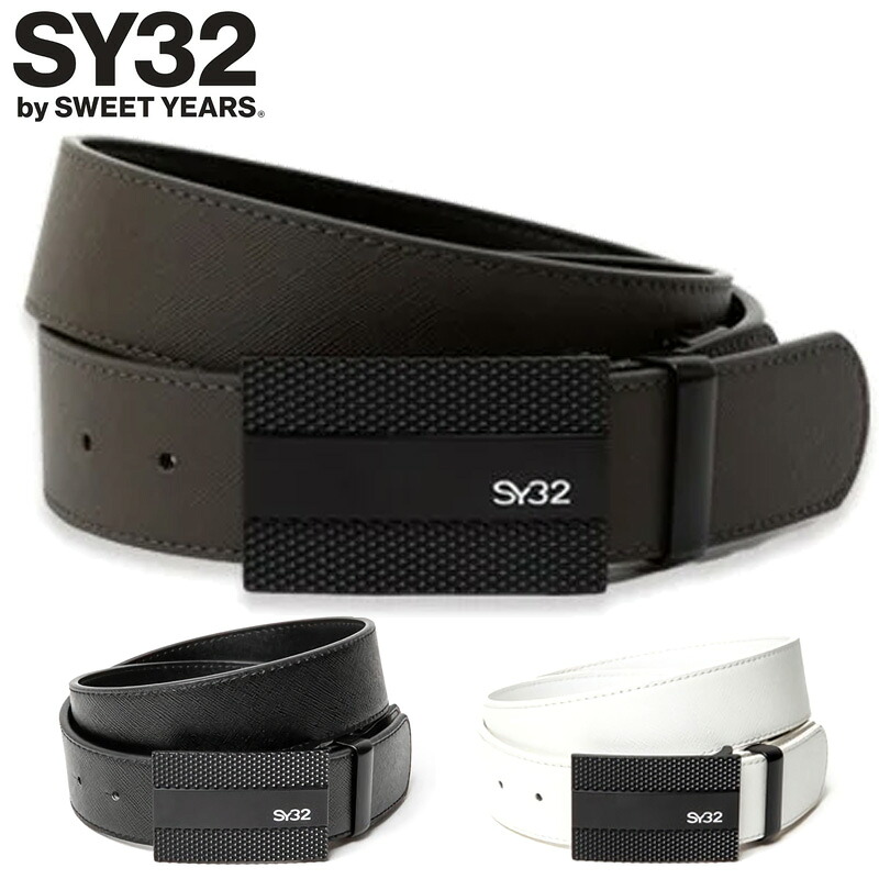 SY32 GOLF メンズ エンボスバックル なめし革胴締め SYG-23S114 SYG PLATED BELT【新品】SAAR 男女兼用 エスワイサーティートゥ ゴルフ御召しもの レディース 男女兼用