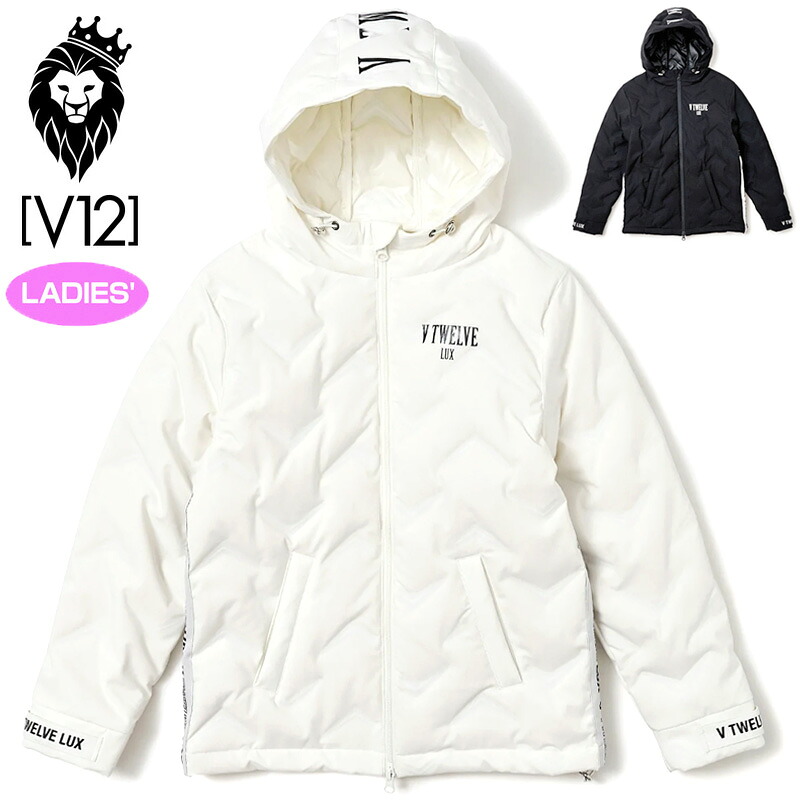 V12 ゴルフ レディース 長袖 ダウン ジャケット LX SIDE TAPE DOWN JKT フルジップ VLX2220-JK03 ヴィ・トゥエルヴ 【新品】RCBR ゴルフウェア ブルゾン トップス GOLF DEC1｜サードウェイブ ゴルスポスタイル