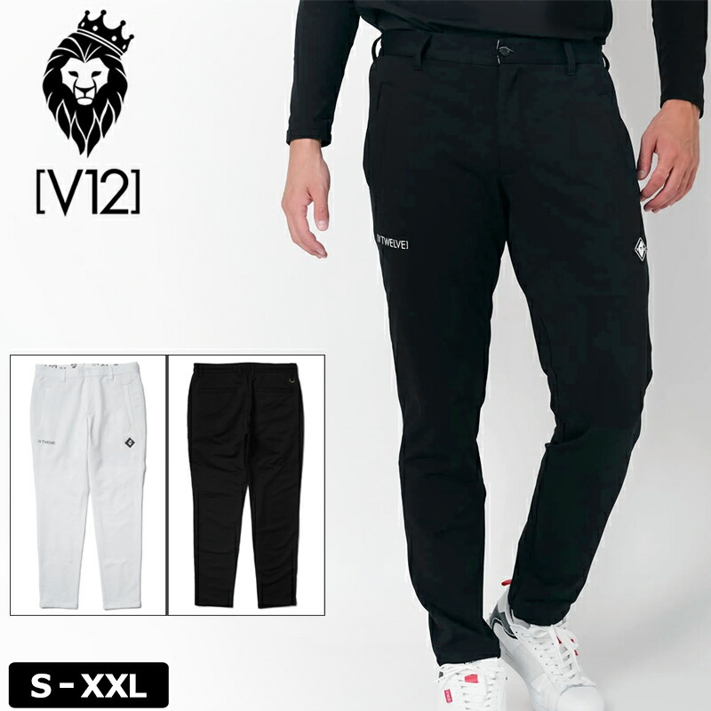 V12 ゴルフ × LEON共同研究 メンズ ロングズボン下 裏微起毛 保温 LIV PANTS V122321-PN17 ヴィ・トゥエルヴ 【新品】SCBR レオンコラボ 無地 分かりやすい ゴルフお召しもの V12 GOLF