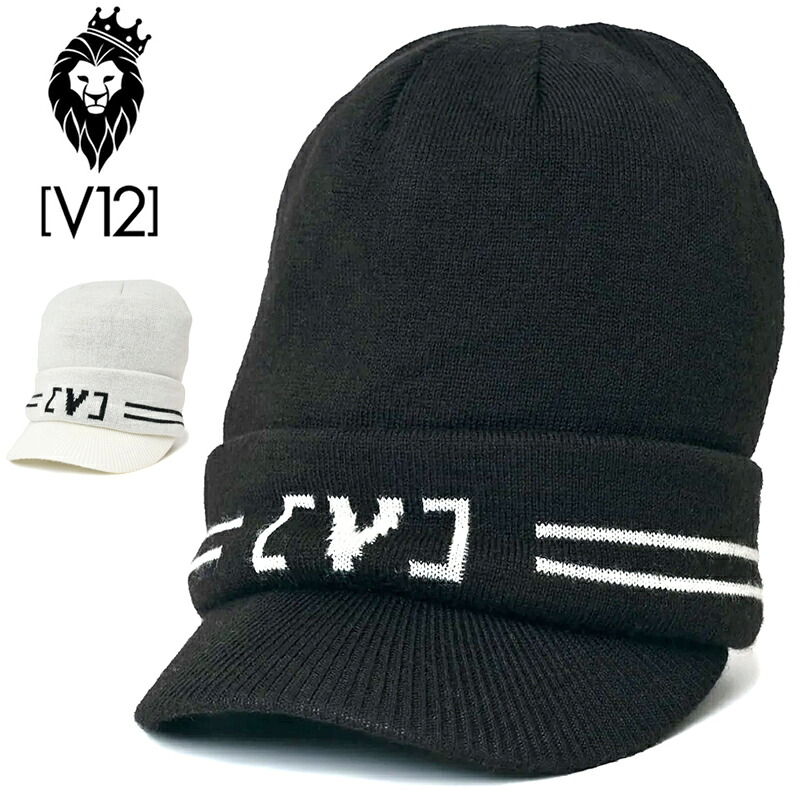 V12 ゴルフ ツバ付き添い人 編み物鳥打ち帽 LX OSLO CAP VLX2320-CP01 ヴィ・トゥエルヴ 防寒 寒さ打つ手 保温 【新品】SCBR LUX 編み物鳥打ち帽 かぶり笠 メンズ レディース ユニ一発やる UNISEX 男女兼用 男女共用 ゴルフお召しもの 鳥打ち帽 V12 GOLF NOV2