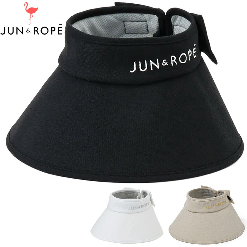 JUN＆ROPE レディース バイザー ERU24000 ツバ広 UV打つ手 ロゴタイプ 無地 【新品】TAAR かぶり笠 サンバイザー VISOR ジュン アンド ロペ ジュンロペ ゴルフお召しもの