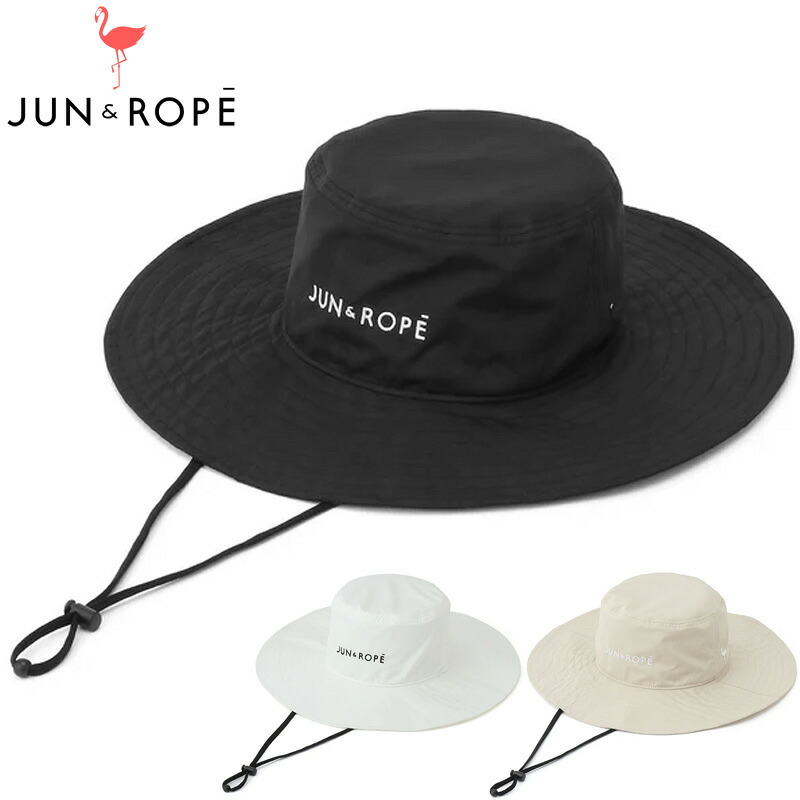 JUN＆ROPE レディース かぶり笠 ERU64100 ツバ広 UV世話をする 撥水 ロゴタイプ 無地 【新品】TAAR 井戸釣瓶かぶり笠 バケハ 旗がしら サンバイザー かぶり笠 ジュン アンド ロペ ジュンロペ ゴルフお召しもの