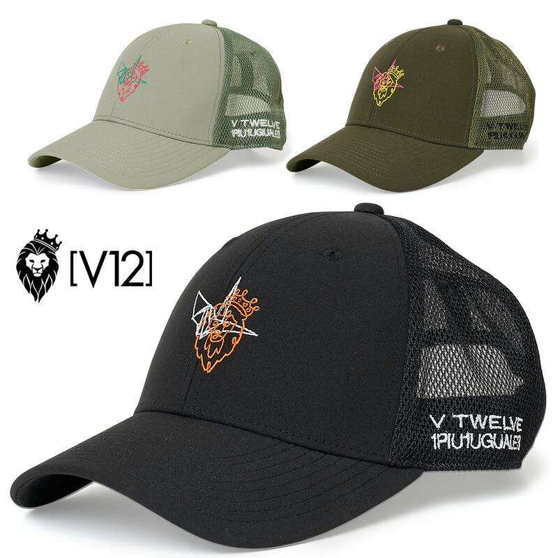 V12 ゴルフ &times; 1PIU1UGUALE3 コラボ 2026 メッシュキャップ V12113 DUAL CAP V122611-CP16 ヴィ・トゥエルヴ 【新品】26SS 帽子 ゴルフウェア メンズ レディース ユニセックス V12 GOLF JUN2｜サードウェイブ ゴルスポスタイル