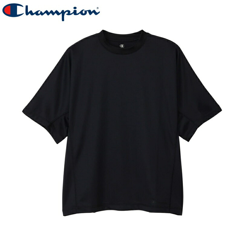 はやりっ子 リカバリーウェア 半袖ティーシャツ C3-CS390 090 黒いこと RECOVERY WEAR SHORT SLEEVE Champion ひと休み 抗気疲れ