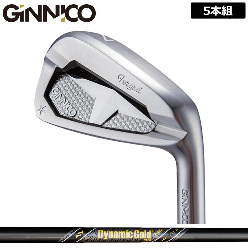ジニコ PC アイアン 5本組(＃6-P) ダイナミックゴールド MID 95 TOUR ISSUE Gunmetal 装着 ミッド ガンメタ 【カスタム】【新品】 イオンスポーツ GINNICO ピーシー セット ゴルフ クラブ