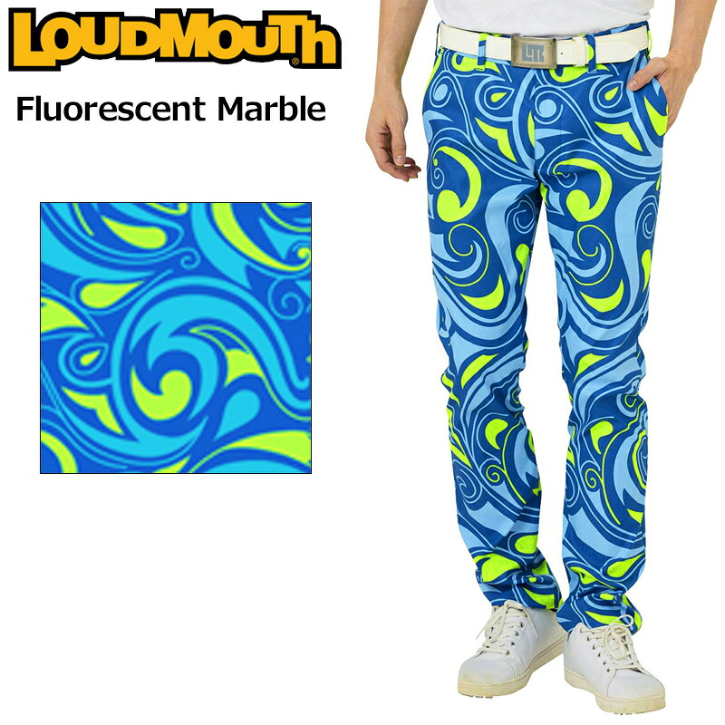 ラウドマウス メンズ ロングパンツ 763300(353) Fluorescent Marble フローレッセントマーブル 【日本規格】【新品】 SAAR Loudmouth ゴルフウェア 派手 MAR2｜サードウェイブ ゴルフ＆スポーツ