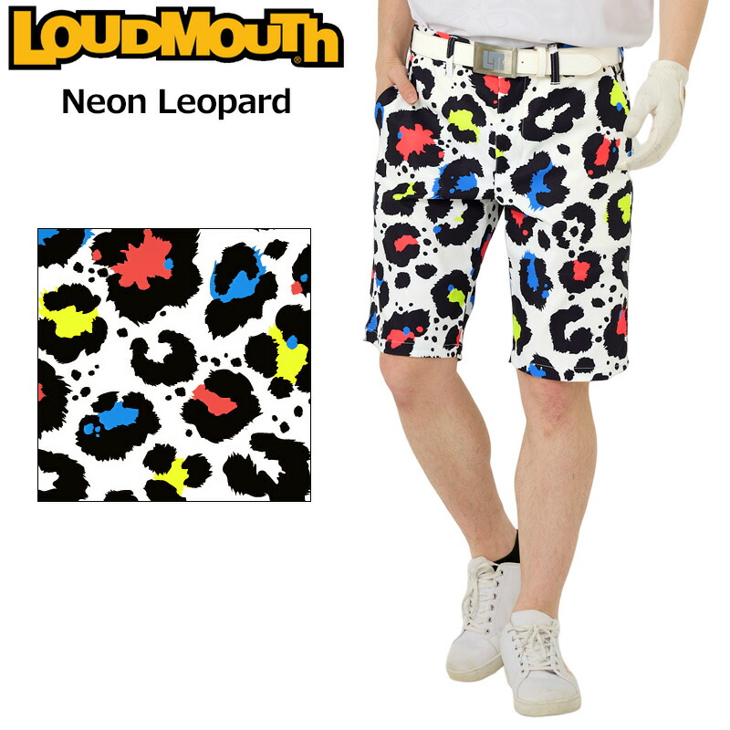 ラウドマウス メンズ ショートパンツ ストレッチ Neon Leopard ネオンレオパード 763302(352) 【日本規格】【メール便発送】【新品】SAAR Loudmouth ゴルフウェア 派手 MAY2 lmwrn-763302-352.jpg