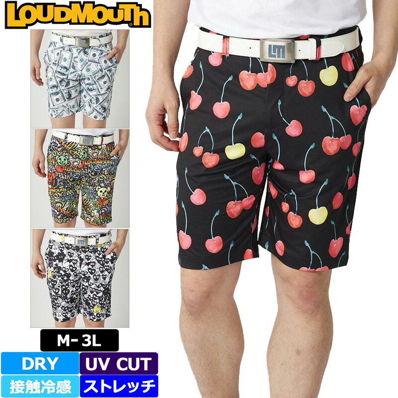 ラウドマウス メンズ ベントメッシュ ショートパンツ 吸汗速乾 UV CUT 接触冷感 ストレッチ 765303 ハーフパンツ 日本規格【メール便発送】【新品】UAAR Loudmouth ゴルフウェア APR1