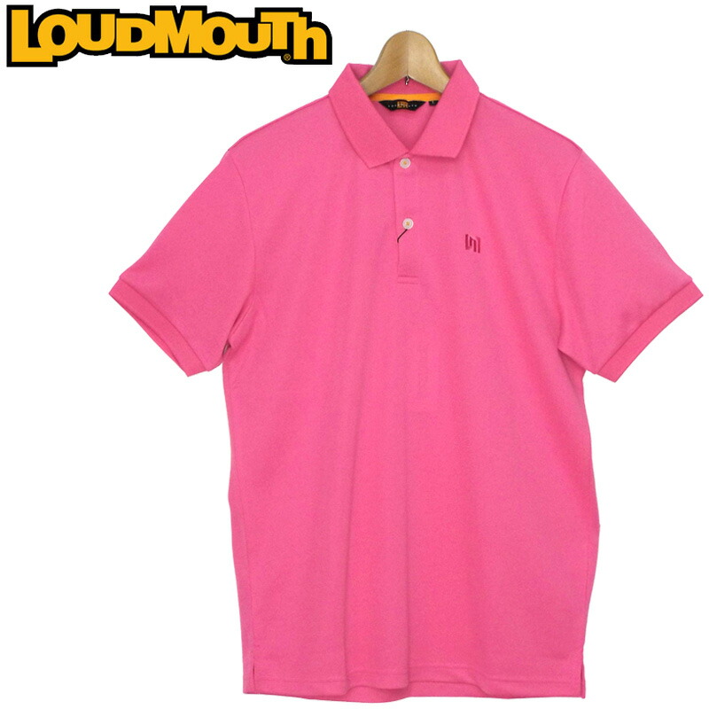 手数料安い 楽天市場 メール便発送 Newest 日本規格 ラウドマウス メンズ エッセンシャルシャツ 半袖 カノコ ポロシャツ ピンク Pink 992 春夏 新品 19ss ゴルフウェア トップス Loudmouth 無地 派手 派手な 柄 目立つ 個性的 サードウェイブ