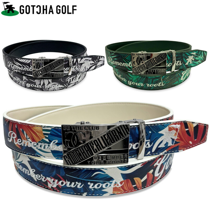 ガッチャゴルフ ホールレスベルト ボタニカル たまり場 252GG8101【新品】UAAR GOTCHA GOLF 岩礁柄 ゴルフ御召しもの メンズ レディース ユニ一発やる UNISEX 男女共用 男女兼用