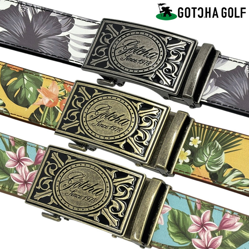 ガッチャゴルフ 2026 メンズ ホールレスベルト ボタニカル 262GG8100 【新品】26SS GOTCHA GOLF ゴルフ御召しもの メンズウェア 刺しゅう ロゴタイプ