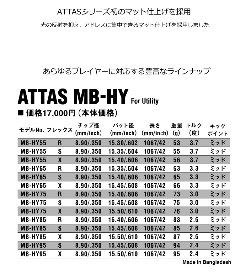 1W用シャフト】UST マミヤ ATTAS 3 6S テーラーメイドスリーブ付 Yahoo