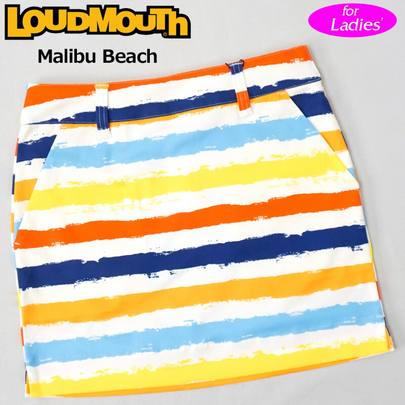 ラウドマウス 2022 レディース ストレッチ UVカット スカート 762351(313) Malibu Beach マリブビーチ 22SS Loudmouth スコート JUN1