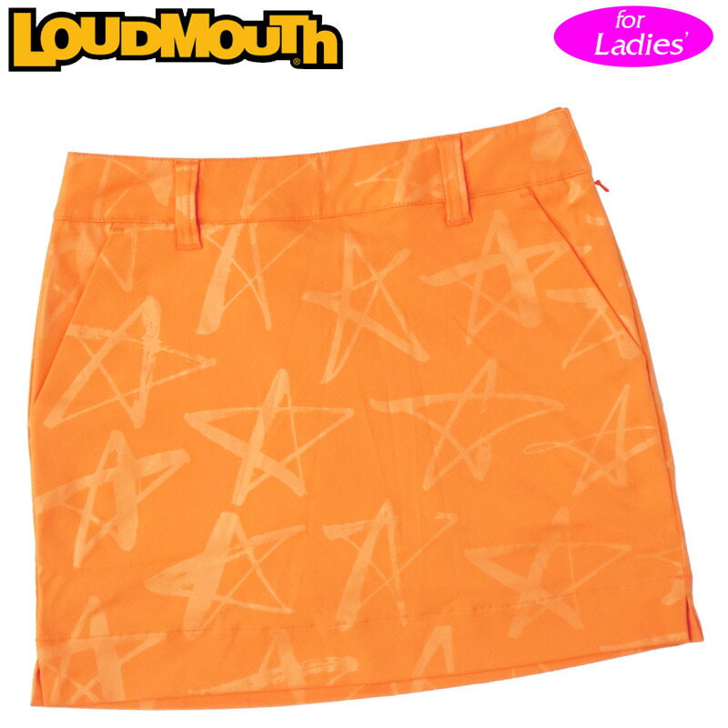 ラウドマウス ストレッチ スカート インナーパンツ付き 771351(987) Orange オレンジ 21FW Loudmouth 無地 レディース スコート SEP3