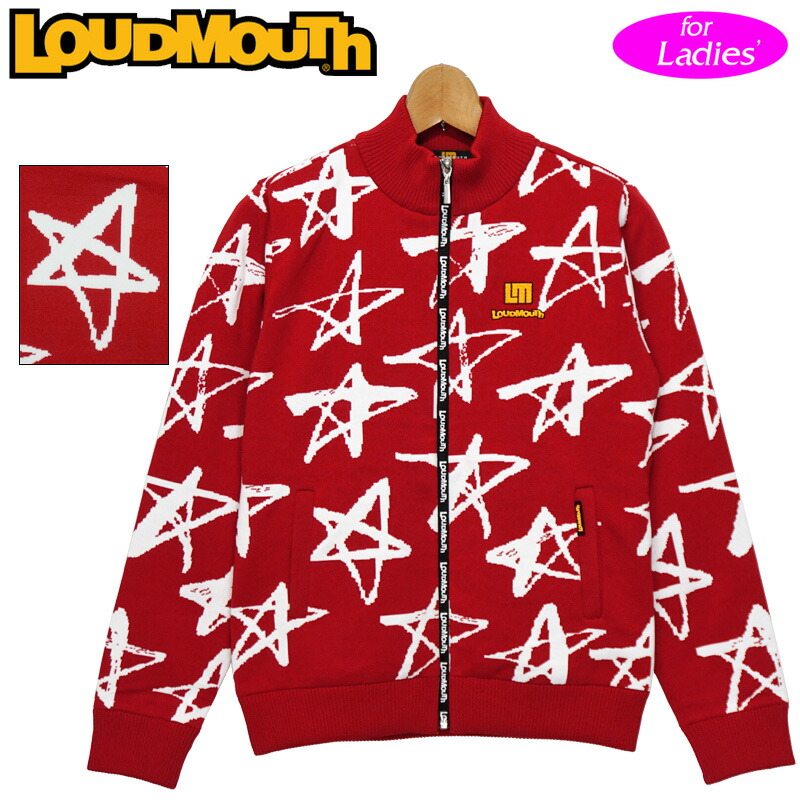 ラウドマウス メンズ ハーフジップ アウター ハイネック Loudmouuth ゴルフウェア 21FW セーター レッド 771700 994 OCT3  メンズウェア トップス ニット