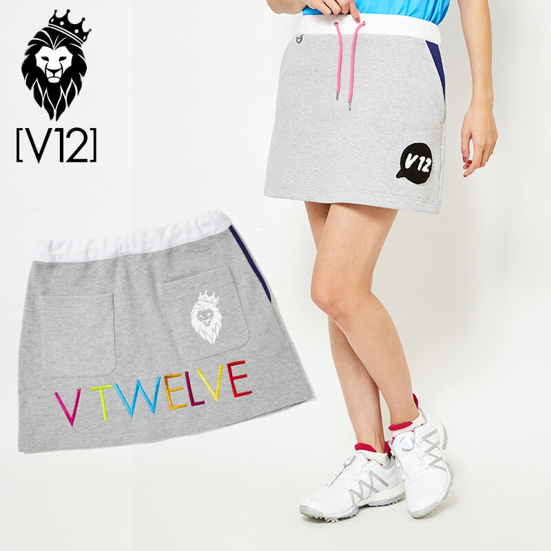 高い品質 楽天市場 V12 ゴルフ ヴィ トゥエルヴ レディース Bl スウェット素材 スカート V Sk03 15 Gray 春夏秋 新品 19ss ゴルフウェアレディス ボトムス スコート V12logo V12ロゴ Vtlogo Vtロゴ Lion ライオン おしゃれ ブランド V12 Golf サードウェイブ