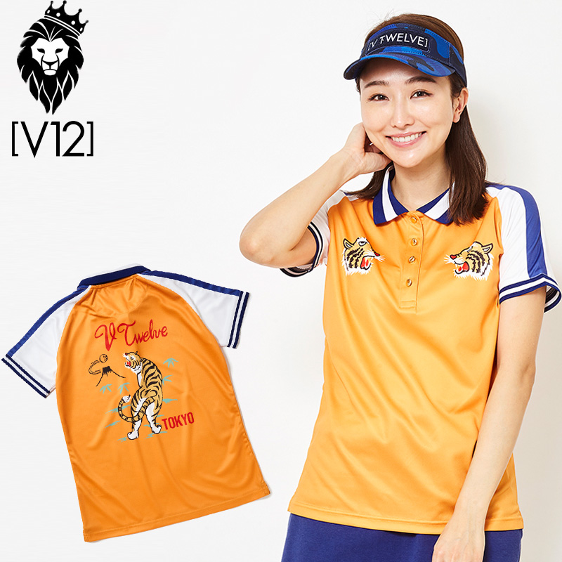 V12 地クラブ ゴルフ ヴィ トゥエルヴ 19 ウェア レディース Ska ゴルフ 半袖ポロシャツ V Ct14 45 Orange 新品 19ss 春夏 ゴルフウェア 女性用 レディス トップス Jun2 Jun3 サードウェイブ ゴルフ スポーツ