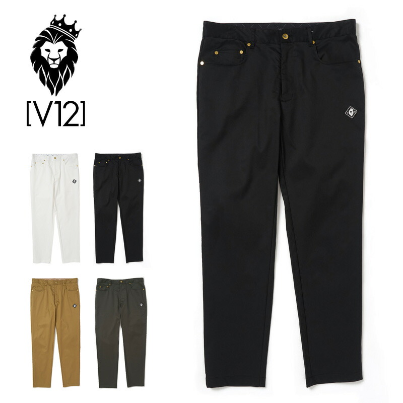 V12 ゴルフ メンズ ロングパンツ 5p Pants V12 Pn03 ヴィ トゥエルヴ fw ゴルフウェア おしゃれ ブランド Golf 激安正規品