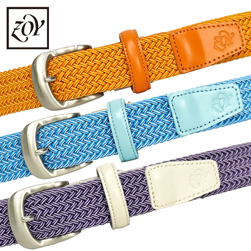 ZOY ゾーイ レディース 編み込みベルト グラデーション 071769818 ゴム編みベルト 【新品】QAAR 編み ベルト ゴルフウェア レディス 【CPN】 10,439円