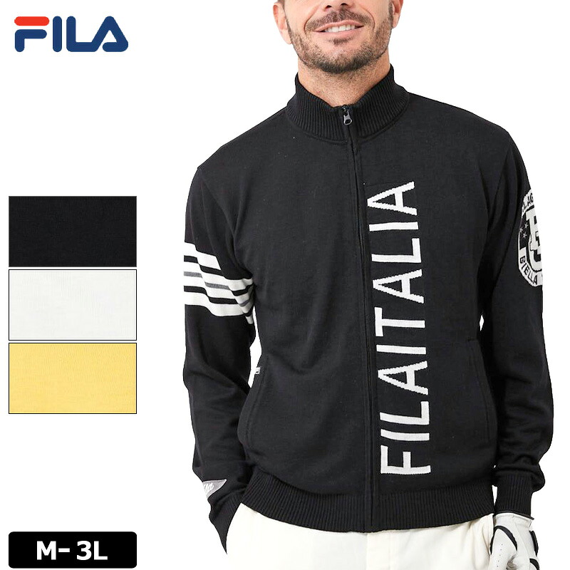 フィラゴルフ メンズ フルジップ 長袖 プルオーバー 781700 FILA Golf 【新品】QCBR ハイネック 上衣 上衣 ゴルフ御召しもの トップス アウター ロゴタイプ NOV1