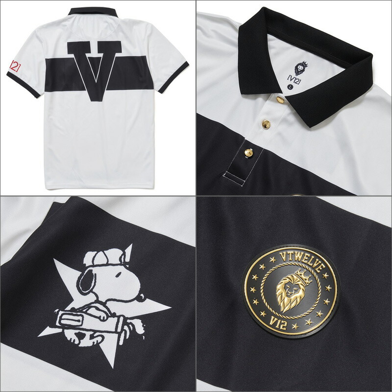 ショップ オブ ザ イヤー11受賞店 V12 ゴルフ ポロシャツ 半袖 ゴルフウェア ゴルフ ゴルフ スヌーピー メンズ V Ct02 即納 No V ヴィ トゥエルヴ 21 Polo 新品 21ss ゴルフウェア トップス V12 Snoopy ナンバー Jun1 サードウェイブ ゴルフ スポーツ