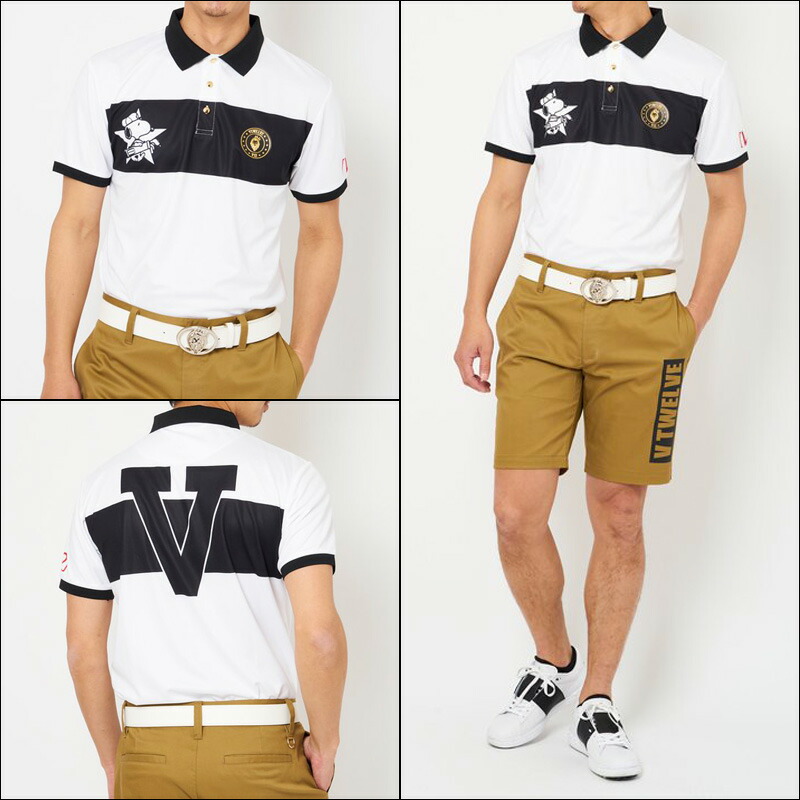 ショップ オブ ザ イヤー11受賞店 V12 ゴルフ ポロシャツ 半袖 ゴルフウェア ゴルフ ゴルフ スヌーピー メンズ V Ct02 即納 No V ヴィ トゥエルヴ 21 Polo 新品 21ss ゴルフウェア トップス V12 Snoopy ナンバー Jun1 サードウェイブ ゴルフ スポーツ