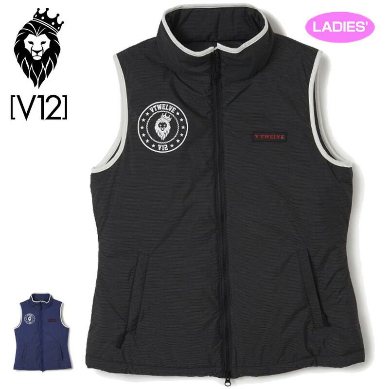 V12 ゴルフ レディース フルジップ 中綿 より良い RIP VEST V122120-JK01 ヴィ・トゥエルヴ 【新品】QCBR ゴルフ御召しもの 上衣 上衣 トップス アウター V12GOLF NOV1