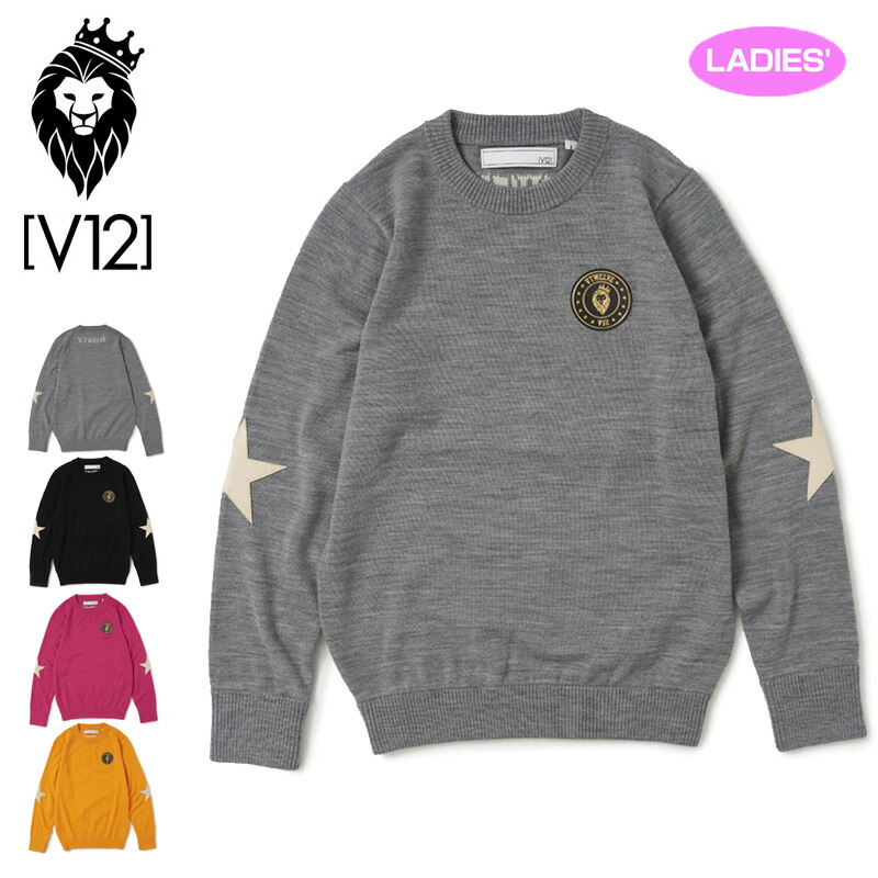 楽天市場】V12 ゴルフ ヴィ・トゥエルヴ レディース クルーネック