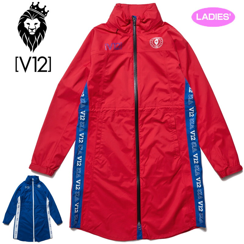 V12 ゴルフ レディース 高耐水圧 雨合羽 SIDE LOGO RAIN COAT V122210-JK03 ヴィ・トゥエルヴ 【新品】RAAR レインウェア V12 GOLF 衣装 カッパ JUN1 ウェア-レインウェア-ゴルフ