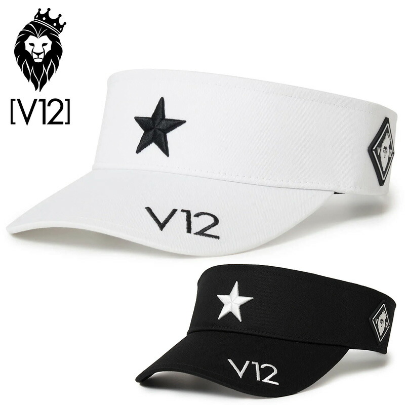【楽天市場】V12 ゴルフ バイザー ONE STAR VISOR V122220CP12 綿100％ ヴィ・トゥエルヴ 【新品】2WF2