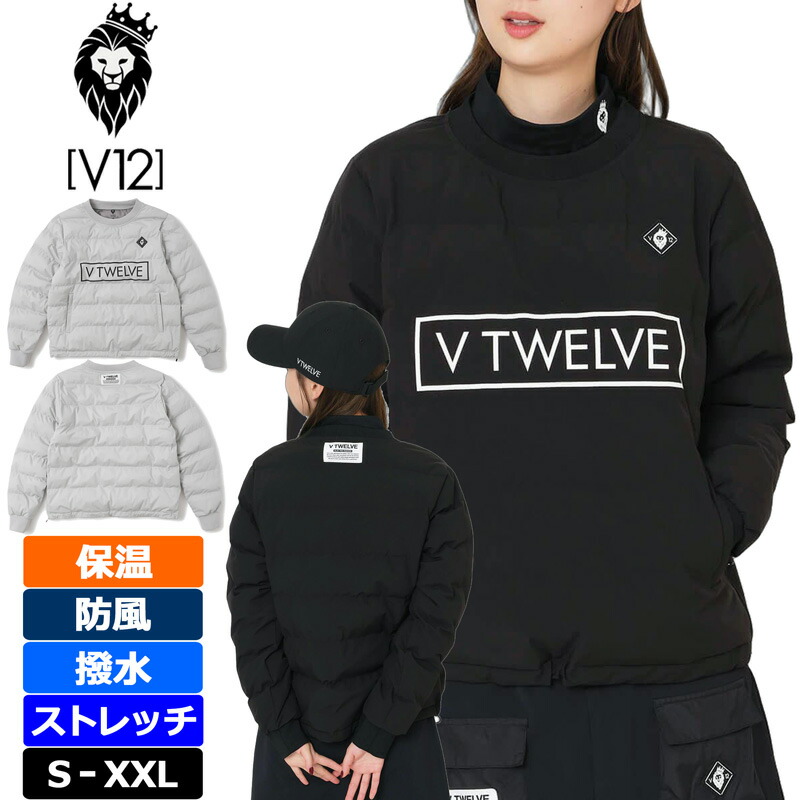 V12 ゴルフ レディース 長袖ジャケット 中綿スニードジャック 保温 防風 撥水 ストレッチ ボックスロゴ PAD SNEAD V122520-JK09 ヴィ・トゥエルヴ 【新品】UCBR ブルゾン ゴルフウェア V12 GOLF レディス NOV2