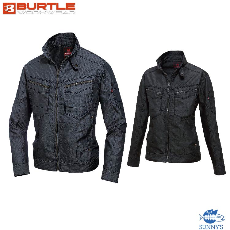 BURTLE(バートル) 5511HB ジャケット SS-5L 通年 制電ケア設計 やや細身 スタイリッシュ ヘリンボーン 男女兼用 作業着 作業服