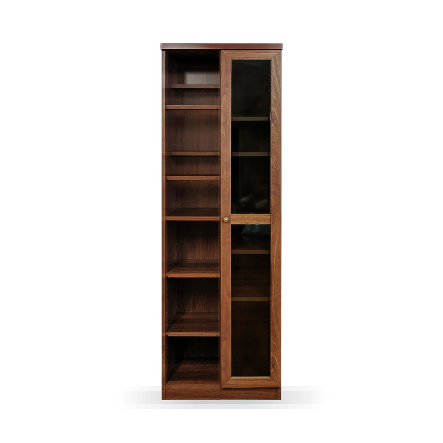 【5％OFFクーポン配布中！】 フリーボード 幅60cm 書棚 キャビネット 完成品 日本製 リビング収納 高さ180cm モダン ブラウン 本棚｜This Oneショップ