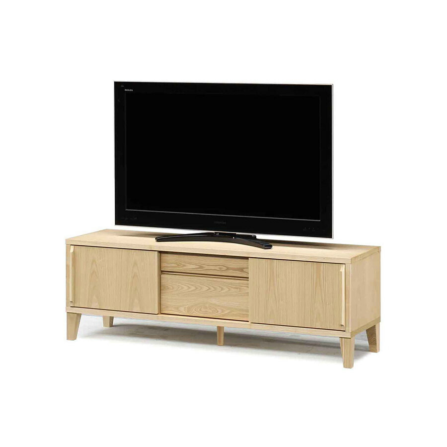 テレビボード テレビ台 TV 幅150 シンプル おしゃれ かわいい コンパクト 木 木製 ナチュラル ブラックアッシュ タモ板目突板 TV台 ロータイプ 国産 日本製 大川家具 人気 一人暮らしAV機器収納 AV機器｜This Oneショップ