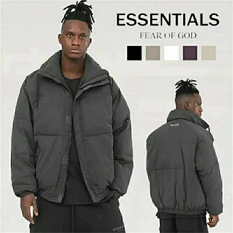 ESSENTIALS 衣料繊維 落ち込む上衣 メンズ レディース 中綿 上衣 アウター 前掛け 冬 2WAY 軽さ 他愛も無い 防風 撥水 防寒 アウトドア 余暇 生あたたかい 冬服 今めかしい 分かりやすい 無地 黒 S M L XL 馬鹿でかい大いさ 全5色