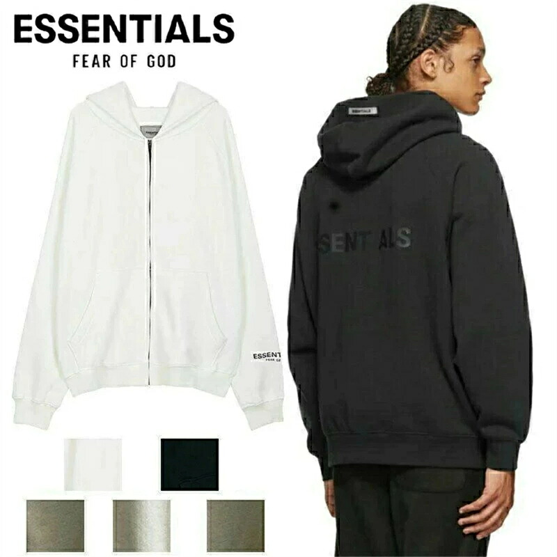 ESSENTIALS エッセンシャルズ パーカー トップス メンズ レディース スウエット 春 秋 冬ジップパーカー ボンネット付き添い人 心地よい 男女兼用 ビッグ大きさ