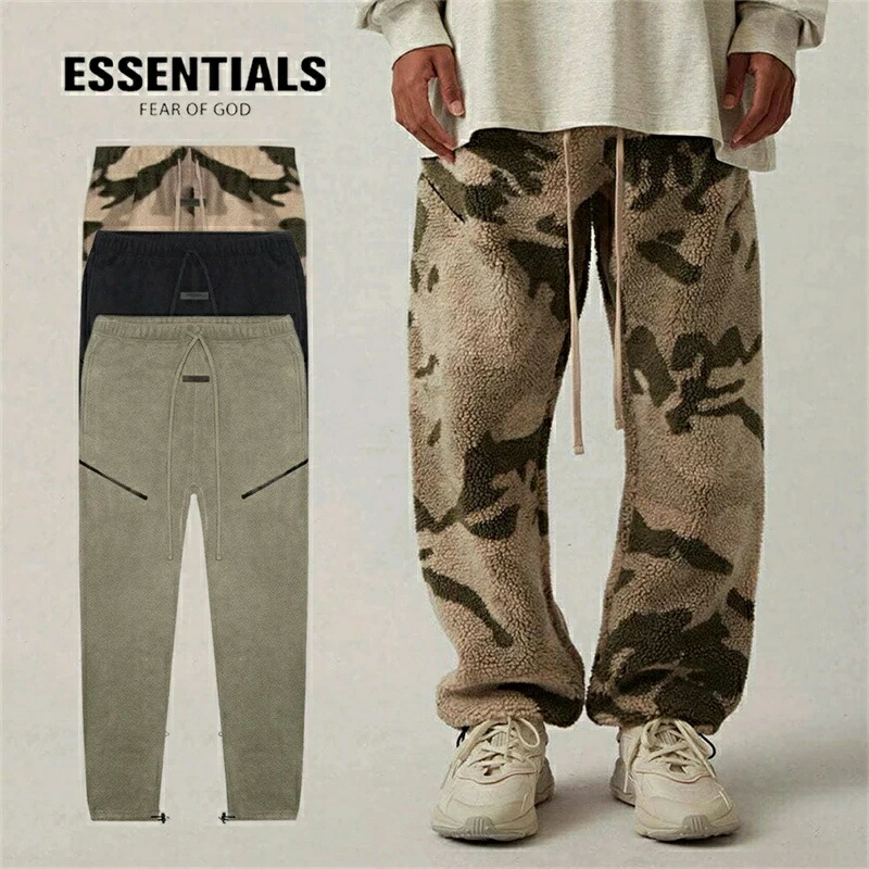 ESSENTIALS エッセンシャルズ ティーシャツ フリース長ズボン ラムズウール メンズ レディース ユニ一発やる エッセンシャルズ 朦々たる 秋冬 春 最新 男女兼用 [並行輸入品]