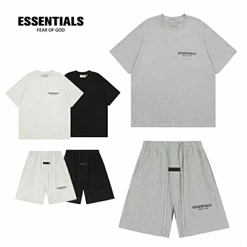 ESSENTIALS エッセンシャルズ 2点セットショートパンツＴシャツ 柔らかい セットアップ 通気性 快適 3カラー｜THL SHOP
