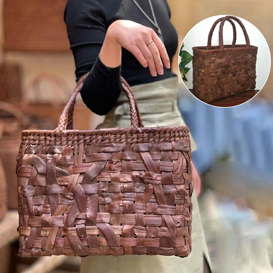 【店長おすすめ】山葡萄かごバッグ ハンドメイド 山葡萄籠バッグ バッグ 手作り 職人 ハンドメイド 山葡萄籠バッグ レディースハンドバッグ レディース 通勤 おしゃれ かご トートバッグ カゴバッグ 籠バッグ 母の日 レディースハンドバッグ 最高級 手編み｜sunlight