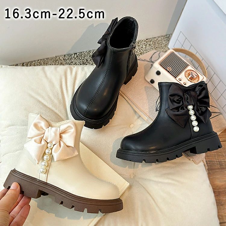 楽天市場】子供ブーツ キッズ 女の子 真珠 蝶結び 可愛い 合皮