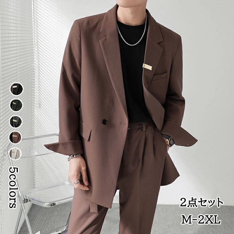 【店長おすすめ】 スーツ メンズ おしゃれ オシャレ ビジネス 高級品 カジュアルスーツ 細身 通勤 かっこいい 2ピース セットアップ フォーマル｜sunlight