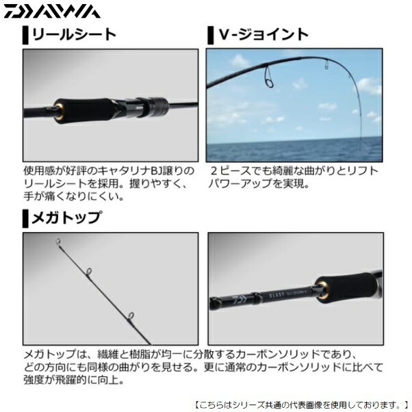 ダイワ ブラストＳＬＪエアポータブル63ＭＬＢ-Ｓ 送料無料 [ロッド